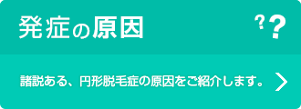 円形脱毛症の原因 諸説ある、円形脱毛症の原因をご紹介します。